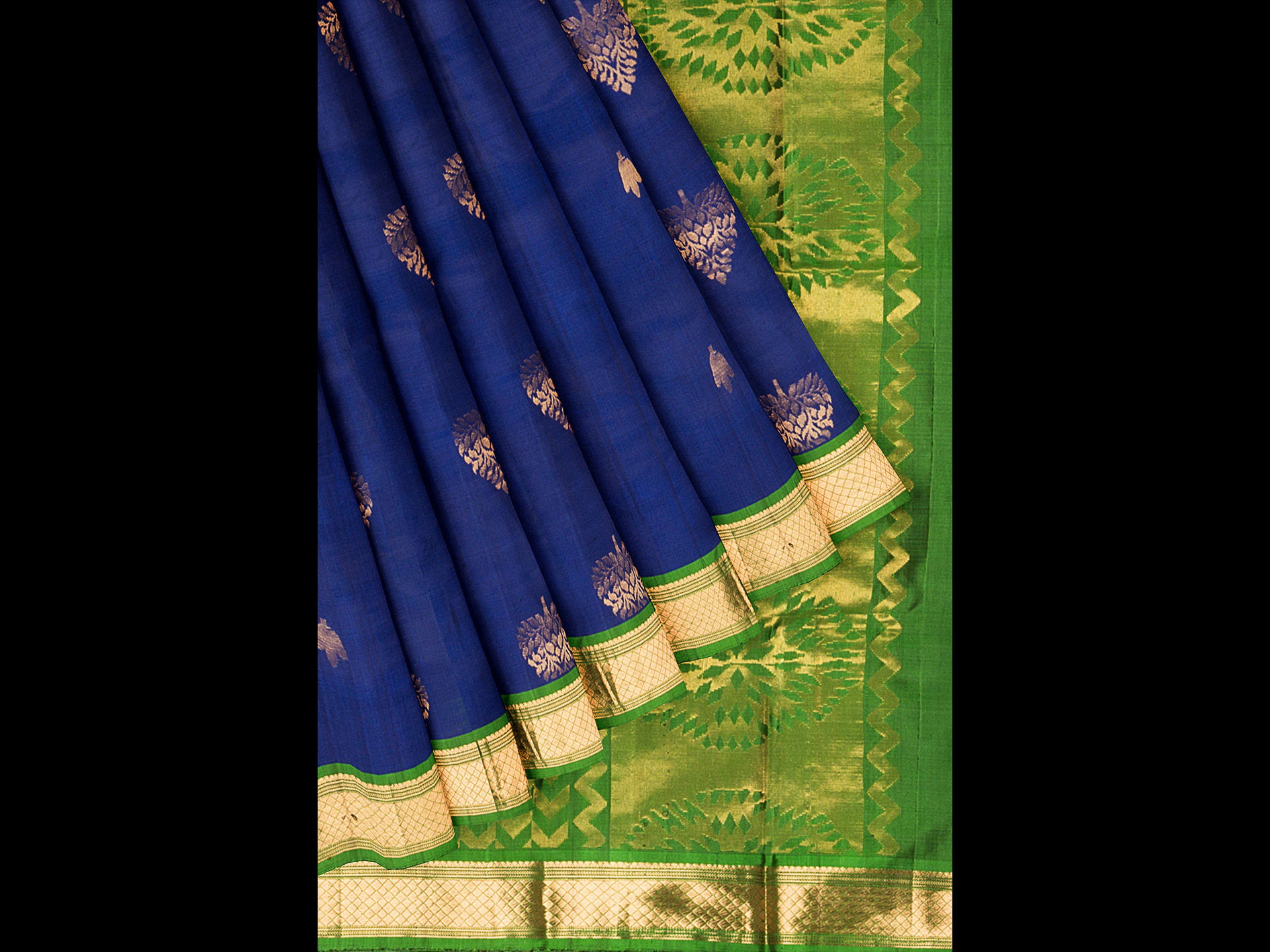 Light weight silk cotton saree candy pink and blue with allover thread –  Prashanti Sarees